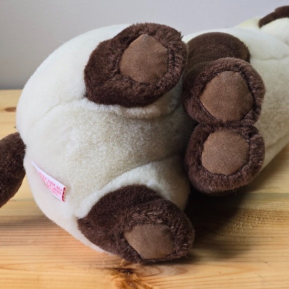 Vintage Douglas Cuddle Toy Siamese Cat Plush White Brown Whiskers Sitting - Picture 7 of 11
